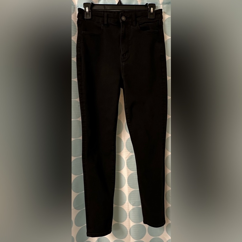 AE Ne(x)t Level Stretch Skinny Highest Rise Jegging, Black, Size 10 Regular